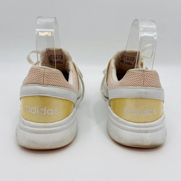 ADIDAS Women's White Cream Gold Cloudfoam Running Athletic Sneakers Shoes 6.5 - Picture 7 of 10